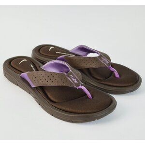 Nike Women's Comfort Slide Sandals Brown Purple Size 9 READ